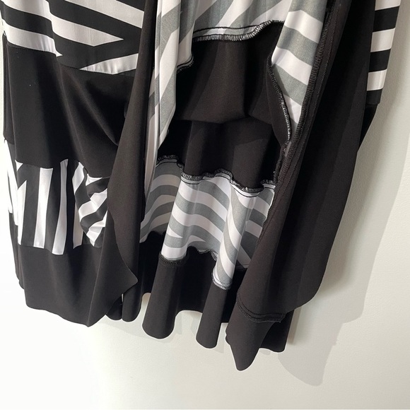 Joseph Ribkoff Striped Fit and Flare Dress Sz 10 Black White Cocktail Party EUC - Picture 8 of 8